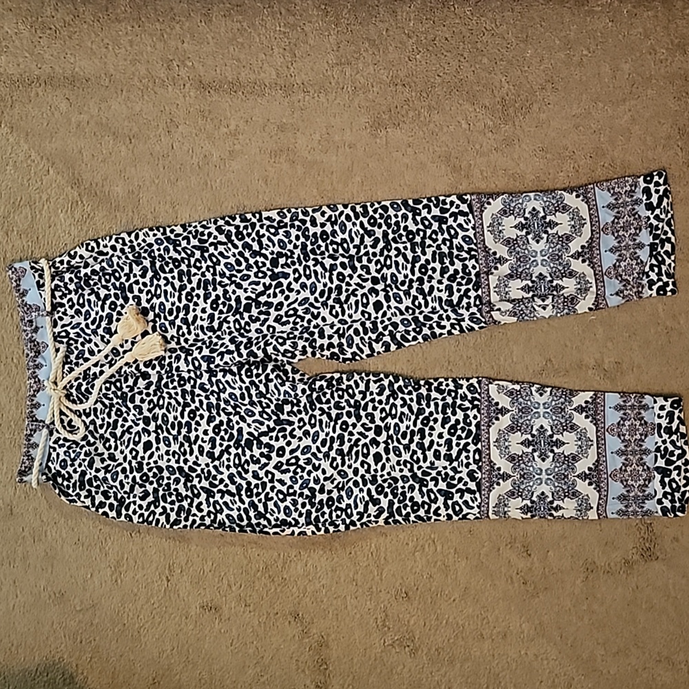 Anthropologie leopard pants, not, sz xl